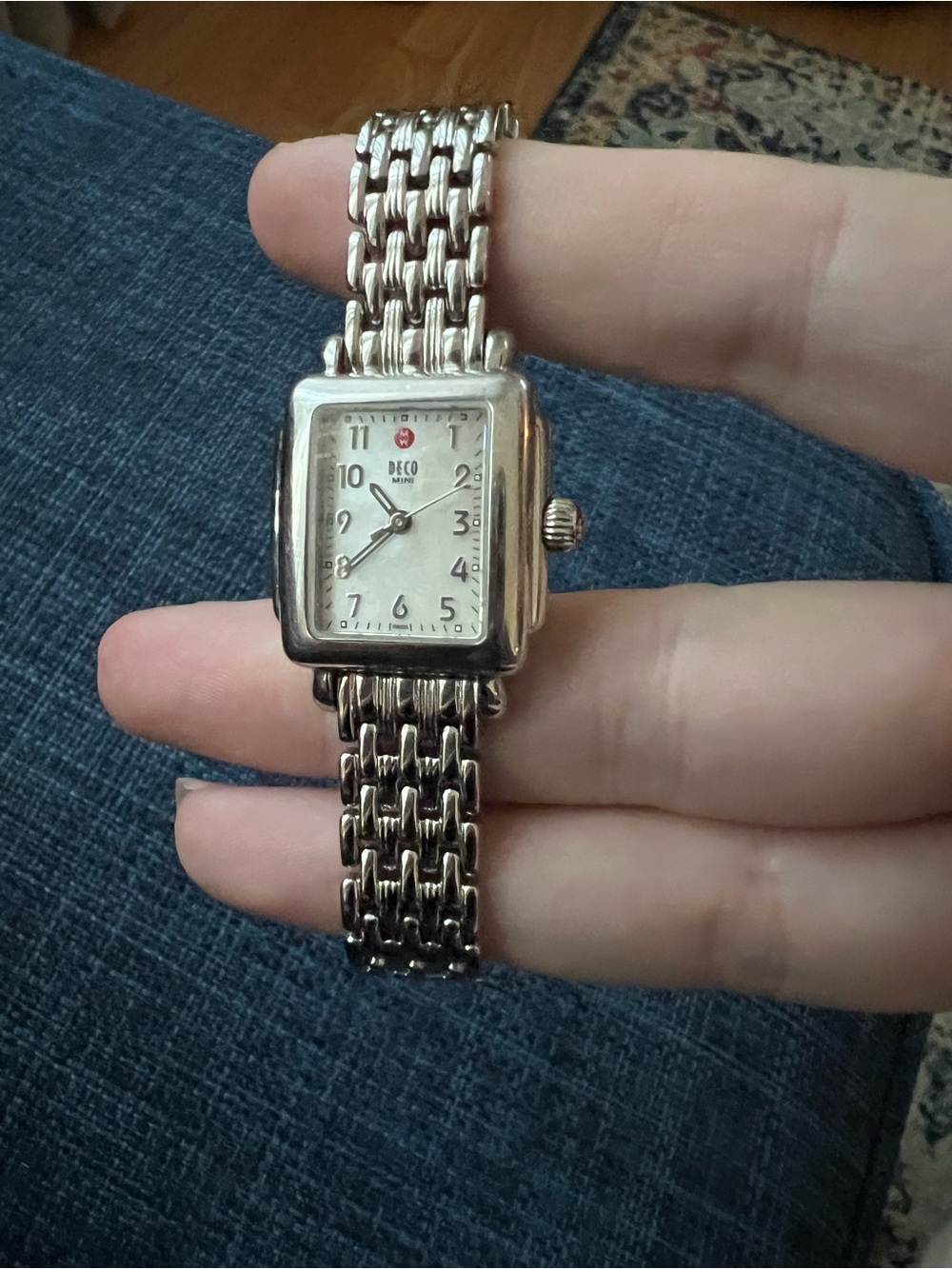 Michele Deco Mini RARE! Women's Watch Silver Stainless Steel *needs new battery* - Picture 2 of 4